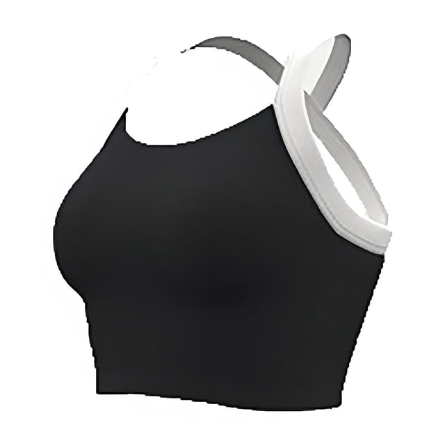 cfhntfmh Sports Bras for Women Seamless Back Cross Strappy Color Block Full Coverage Bras High Impact Workout Yoga Bralettes