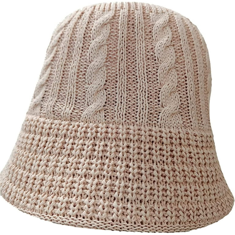 CoCopeaunts Bucket Hats for Men LCE Hemp Thread Vintage Hand