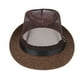 thumbnail image 2 of Sombreros Panamá de malla para hombre y mujer, sombreros Fedora Trilby, sombrero de paja para playa, sombrero de ala corta café, 2 of 8