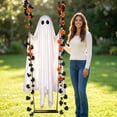 thumbnail image 6 of Halloween Decorations Outdoor 5Ft Pre-Assembled Hanging Swing Ghost With Lights Spooky Hanging Ghosts for Porch Yard Tree Party, 6 of 7