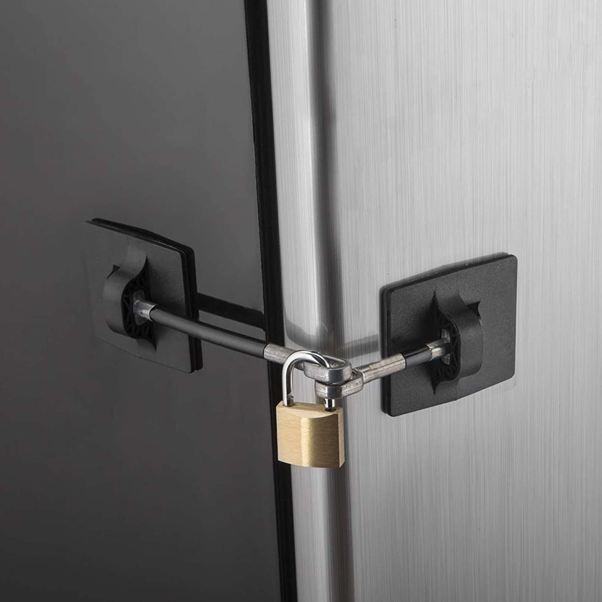 Black Refrigerator Lock with Padlock-2355bwp