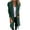 Green, variant on Womens Wool Blazer Cardigan Casual Office Lapel Business Outerwear Long Sleeve Mid Length Trench Coat Jackets (Khaki S)