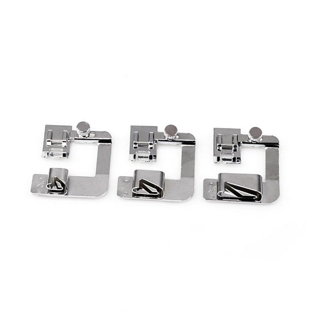 Injueey Prensatelas para máquina de coser, 3 uds., dobladillo enrollado, juego de pies para Singer, accesorios de costura De coser Injueey HA017519-00