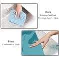 thumbnail image 4 of Polar Bear Canvas Picnic Mat Waterproof Outdoor Blanket Portable Beach Mat Extra Large Foldable with Handles Blue Stripe Pattern 72x80 inches, 4 of 6