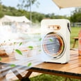 thumbnail image 7 of COM1950s Portable Air Conditioner Fan, 3-in-1 Personal Air Cooler with Mist Spray Humidifier, 5 Speeds & 3 Light Modes, Quiet USB Rechargeable Desktop Fan for Home Office Bedroom Travel, 7 of 7