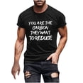 thumbnail image 2 of Qertyioot Coupe Classique Léger T-Shirt à Manches Courtes Imprimé à Col Rond pour Homme Décontracté Mode Hauts, 2 of 4