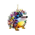 thumbnail image 2 of ‌Rainbow Crystal Hedgehog Christmas Tree Ornament 2D Holiday Hanging Decoration for Xmas Tree Party,3.14in/8cm,Festive Animal Hanging Decorations‌, 2 of 4