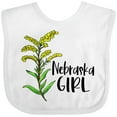 thumbnail image 3 of Inktastic Nebraska Girl Goldenrod Flower Girls Baby Bib, 3 of 4