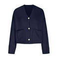 thumbnail image 4 of FAIWAD Women's Cardigan Sweater with Pockets Long Sleeve Button Down Open Front Lightweight Knit Sweater, 4 of 8