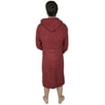 thumbnail image 4 of Mens 100% Terry Cotton Toweling Bathrobe Dressing Robe Hooded Wine XL, 4 of 8