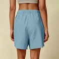 thumbnail image 5 of Bermuda Shorts for Women High Waisted Cotton Linen Shorts Casual Loose Drawstring Elastic Summer 2026 Beach Clothes, 2XL, 5 of 8