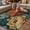 Green, variant on Vintage Floral Outdoor Rug for Patio/Deck/Porch, Non-Slip Large Area Rug 4 x 6 Ft, Boho Red White Floral Leaves Country Vintage Indoor Outdoor Rugs Washable Area Rugs, Camping Rug Carpet Runner