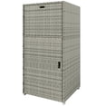 thumbnail image 2 of Wicker Outdoor Storage Cabinet - Rattan Pool Towel Rack Patio Furniture Outside Organizer for Porch Deck, Garden Tool & Hot Tub Accessory Storage, Rattan Wicker Pool Storage Bins (Gray), 2 of 7
