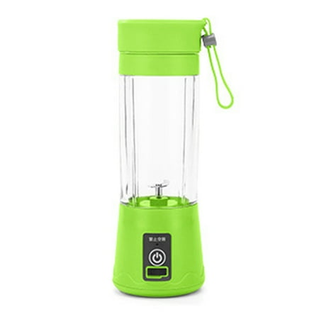 

Gwong 380ml Portable Mini Electric Household Fruit Juicer Blender Squeezer Bottle(Green 2 blades)