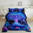 thumbnail image 3 of Tree of Life 7 Piece Comforter Set Full Bed in a Bag,Jellyfish Bedding Sets Ocean Shark Dreamy Coral Sheet Set with Comforter Coastal Purple Teal Room Decor Aesthetic, 3 of 6