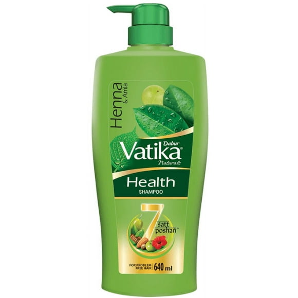 Dabur Vatika Health Shampoo for Smooth, Shiny & Nourished Hair Repairs Hair damage, Controls Frizz 640ml