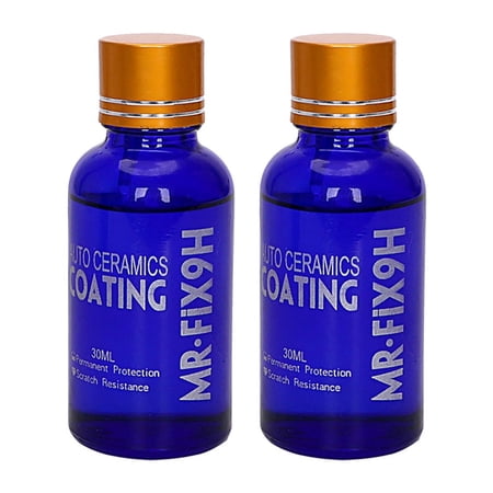 2 Bottles 9H Car Auto Oxidizing Liquid Ceramic Glass Coating Superhydrophobic