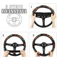 thumbnail image 6 of Pzuqiu Brown Aztec Car Floor Mats Vehicle Steering Wheel Cover for Women Easy Installation All Weather Car Mats Set Dust Proof Car Interior Accessories for SUV, Vans,Sedan,Truck 5 Pcs, 6 of 6