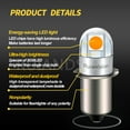 thumbnail image 6 of Ruiandsion P13.5S Non-Polar LED Bulb,2-Pack, 24V 200LM 1600K Yellow Light for Flashlight Bike Camping Outdoor Emergency Light, 6 of 9
