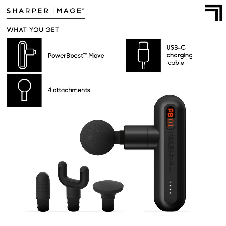 Sharper Image Powerboost Pro Hot & Cold Massager, Black