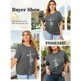 thumbnail image 6 of XCHQRTI Faith T Shirt Plus Women Graphic Tees Sunflower Christian Tops Clothes Short Sleeve, 6 of 11