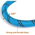 thumbnail image 3 of LAICAIW Rope Dog Leash 6 FT with Comfortable Padded Handle, Highly Reflective Threads Dog Leash for Large Dogs, 1/2 inch, Blue, 3 of 7