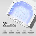 thumbnail image 4 of Lámpara LED UV para uñas GAOY, inalámbrica, recargable con 4 temporizadores, color blanco, 4 of 7