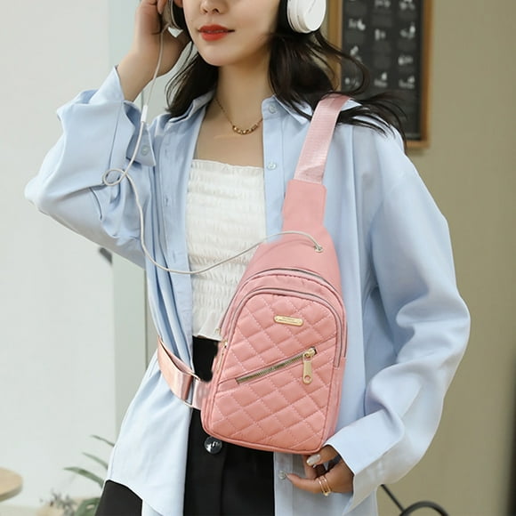 Travel Fashionable Chest Bag For Men Women - Lightweight Large Capacity Oxford Fabric Waterproofing Sling Bag - Convenient Crossbody Front Pack Travel Essentials Bag