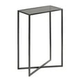 thumbnail image 1 of Kate and Laurel Jaspur Modern Narrow End Table, 16 x 8 x 24, Tinted Glass and Gray Metal, Decorative Contemporary Glass and Metal Side Table for Use as Bedroom Nightstand or Living Room Accent, 1 of 7