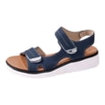 thumbnail image 7 of Rokment Orthopedic Walking Sandals for Women with Arch Support Comfortable Leather Memory Foam Wedge Heels Non Slip Work Summer Shoes Blue Size 9, 7 of 7