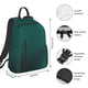 thumbnail image 2 of Balery Dark teal green Mochila ligera para hombre y mujer: duradera e impermeable, ideal para la escuela, el trabajo, viajes y uso diario., 2 of 7