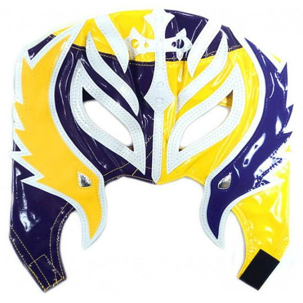 Wwe Wrestling Rey Mysterio Replica Mask Youth Purple Yellow Walmart Com Walmart Com