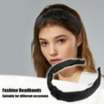 thumbnail image 3 of Unique Bargains Satin Knot Headband Hairband for Women 1.2 Inch Wide 1 Pcs Black, 3 of 7