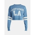 thumbnail image 5 of No Boundaries Varsity Crewneck Pullover, Women's, 5 of 5