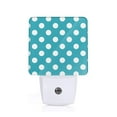 thumbnail image 1 of Fotbe Sky Blue And White Polka Dot Luz Nocturna LED, Luz de Noche con Sensor de Luz Natural de Anochecer a Amanecer, Se Enchufa a la Pared, Blanco Cálido 0.5W-US, 1 of 7