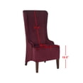 thumbnail image 6 of SAFAVIEH Becall Transitional Cotton Solid Dining Parsons Chair, Bordeaux, 6 of 15
