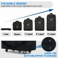 thumbnail image 6 of WILLJOY 42" Duffle Luggage Bag Foldable Rolling Duffle Travel Bag with Universal Wheels,Waterproof Expandable Oxford Suitcase, Black, 6 of 9