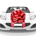 thumbnail image 1 of Lazo de regalo Mifflin-USA, rojo metálico, 45 cm, impermeable para coche, 1 of 7