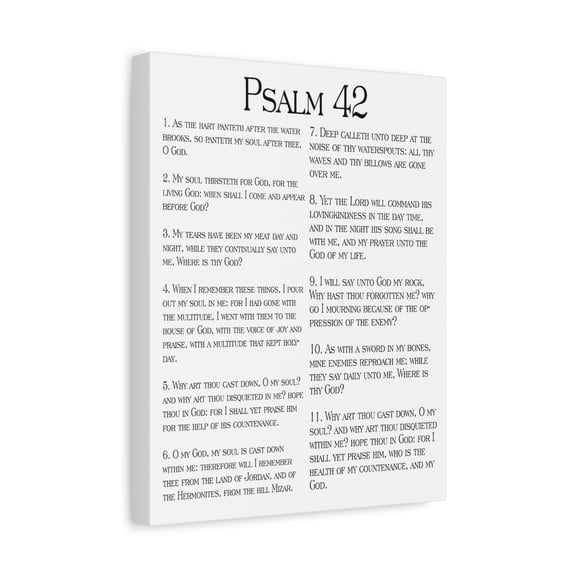 Scripture Walls Satisfy My Thirsty Soul Psalm 42 Christian Wall Art Print Ready to Hang