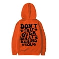 thumbnail image 5 of FAOWME Chandail à Capuchon Fille Manches Longues Sweat à Capuche Graphique Mignon Orange 9-10 Ans, 5 of 5