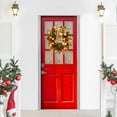 thumbnail image 3 of NIUBWJL 17.72 Inch Christmas Wreath With Red And Gold Ornaments Flowers And Bows Festive Front Door Wreath For Indoor And Outdoor Christmas Decorations, 3 of 7