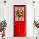 thumbnail image 4 of xihome Corona navideña de 45 cm (17,72 pulgadas) con luces, adornos rojos y dorados, flores y lazos. Decoracin festiva para la puerta de entrada, ideal para interiores y exteriores., 4 of 8