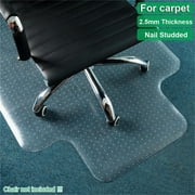 Lowestbest PVC Office Chair Mat with Nail, Transparent Office Chair Mats for Carpet, Office Desk Chair Mat for Hard Floor Protection, Office Desk Chair Computer Chair Mats