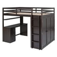 thumbnail image 6 of Full Size Loft Bed with Drawers, Desk & Wardrobe - Espresso - Space-Saving Multi-Functional Furniture for Growing Families and Home Offices, 6 of 9
