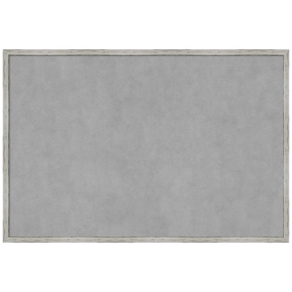 Amanti Art Shiplap White Narrow Framed Magnetic Board 37 x 25 in.