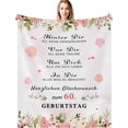 thumbnail image 1 of LHSHID 60th Birthday Gifts Blanket Flannel Soft and Comfortable Anti static Bed Sofa Blanket 40x50in, 1 of 6