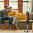 thumbnail image 2 of Costway 1500W Portable Oscillating Ceramic Pedestal Heater w/ Timer Remote Control Room, 2 of 12