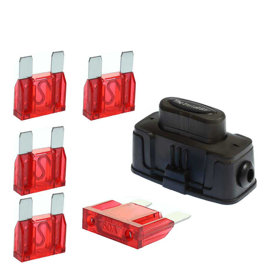MAXI Inline Fuse Holder Fuseholder Install Bay 4 6 8 Gauge (5 PACK 50