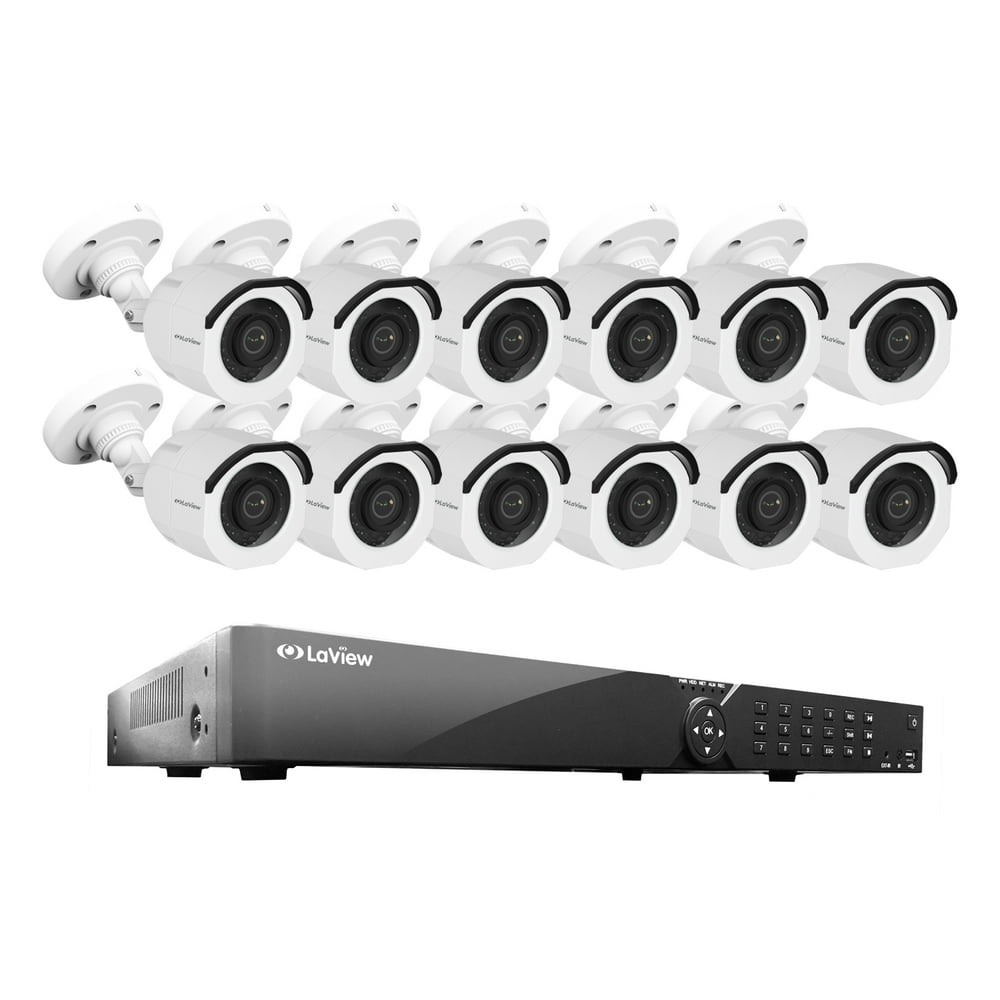 LaView 16 Channel DVR Security System W/12 HD 1080P Indoor/Outdoor