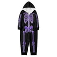 thumbnail image 4 of Family Halloween Pajamas Funny Skeleton Onesie Pajamas Zipper Hooded Jumpsuit Halloween Pjs Holiday Overall Sleepwear, 4 of 5